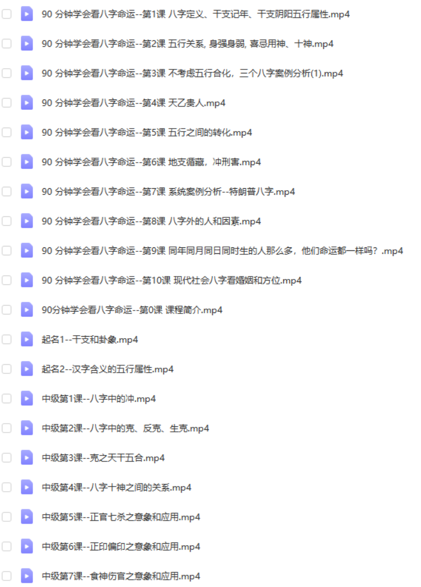 乙泰居士《90分钟会看八字》初中级 超清版 百度网盘下载-真传国学