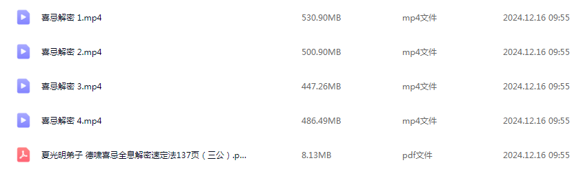 夏光明弟子 德啸《喜忌全息解密速定法》视频4集+文档-真传国学
