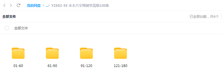 禾丰八字预测学高级180集-真传国学