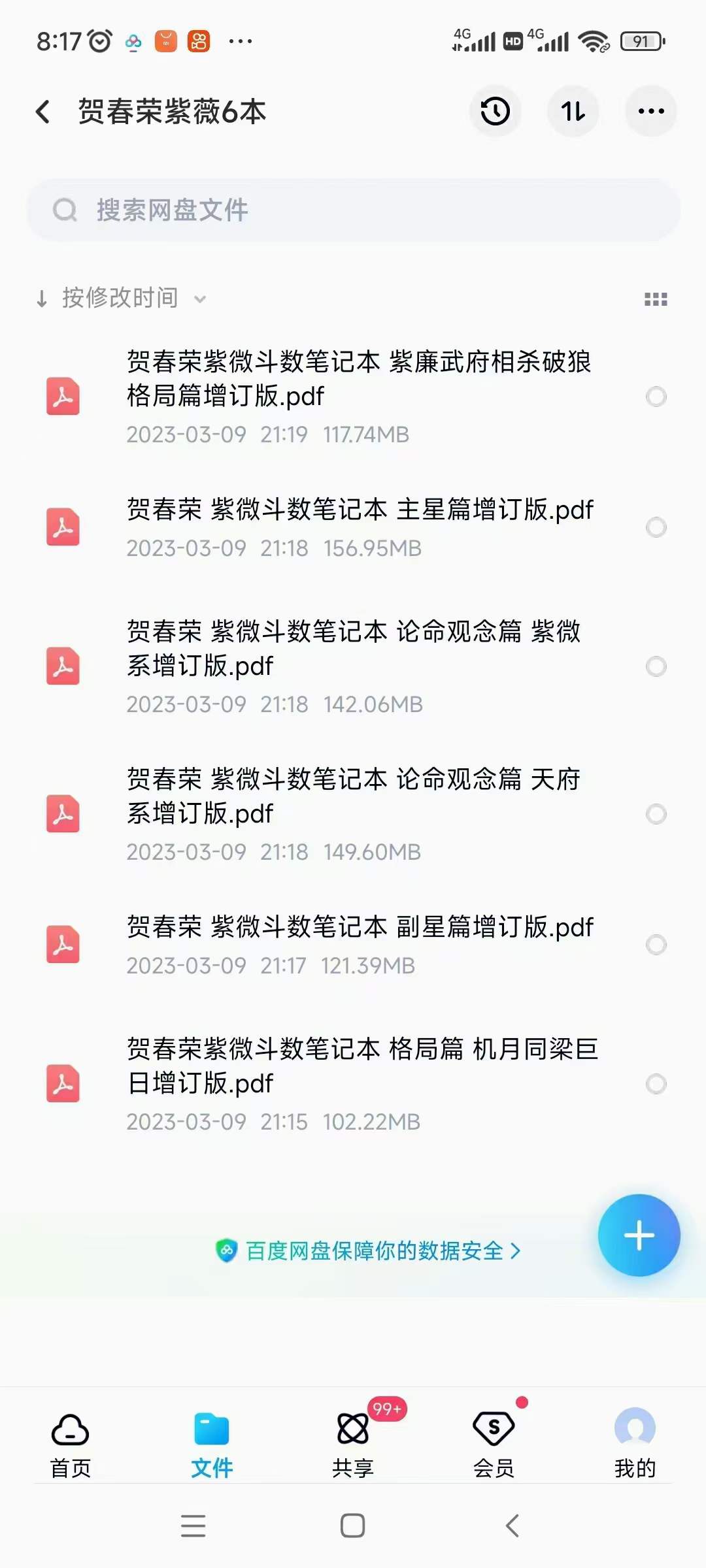 贺春荣 紫薇斗数笔记6本-真传国学