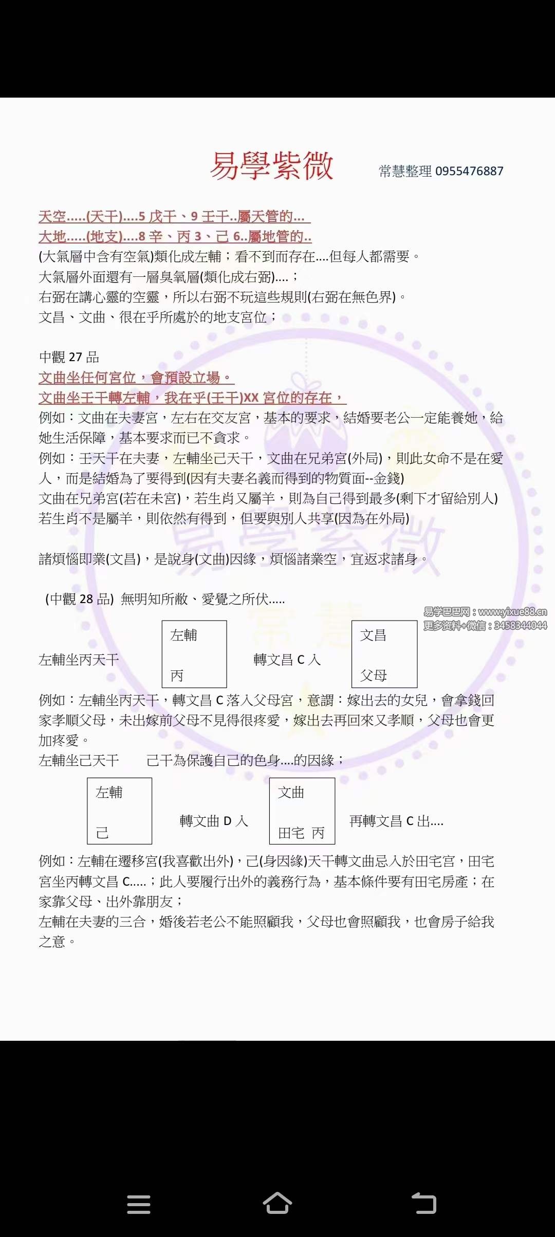 蔡明宏《钦天四化易学紫薇课堂笔记》288页-真传国学