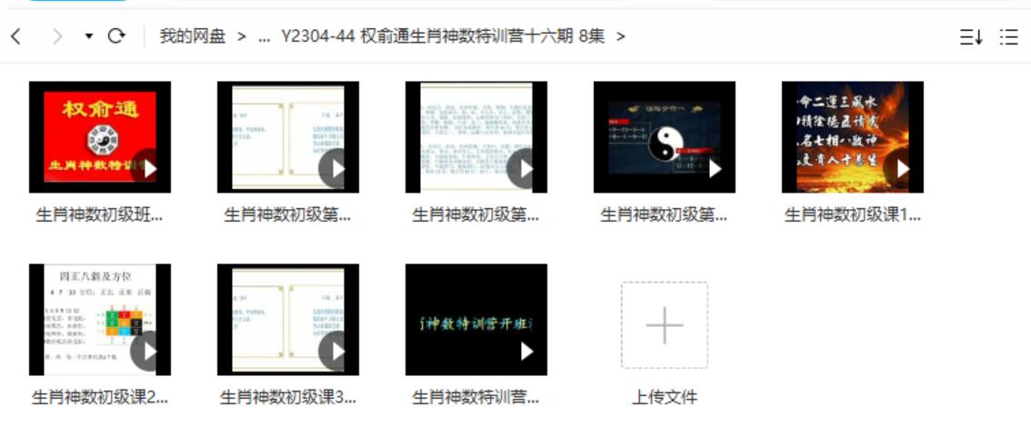 权俞通生肖神数特训营十六期 8集-真传国学