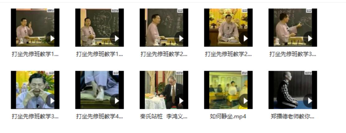 打坐站桩养生(10视频+2音频+1文档)-真传国学
