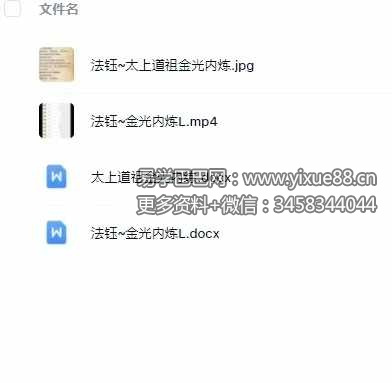 法钰 太上道祖金光内炼视频+文档-真传国学