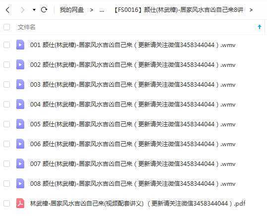 颜仕(林武樟)-居家风水吉凶自己来8讲 夸克网盘下载-真传国学