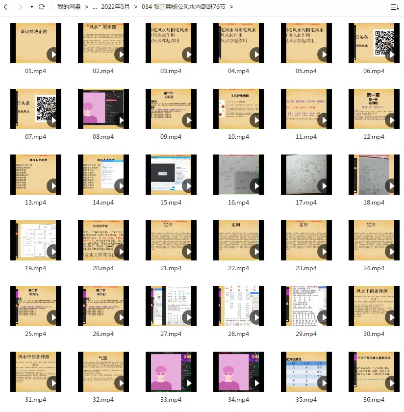 张正熙杨公风水(内部班)76节视频课程全-真传国学