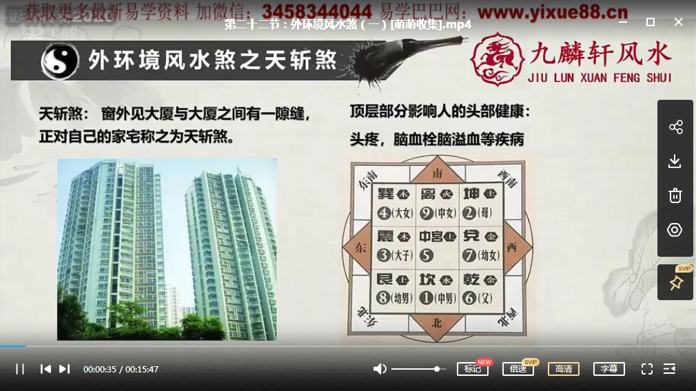图片[4]-九麟轩元宁居士玄空风水课程视频37集 百度云下载！-真传国学