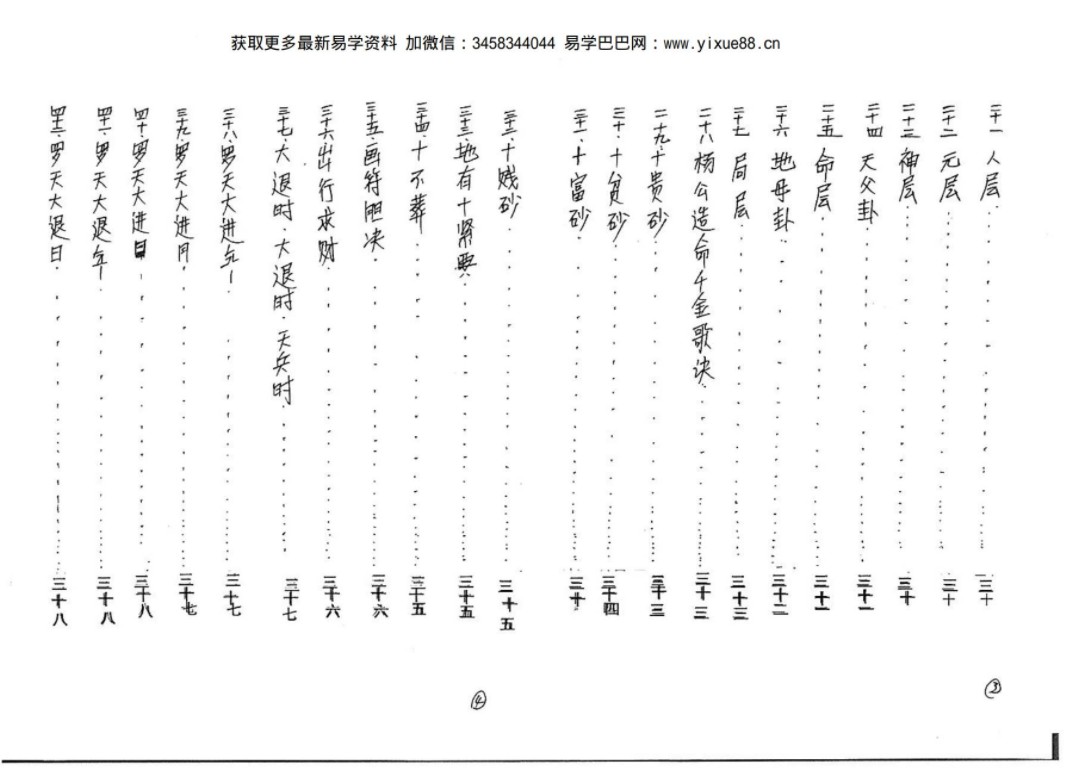 图片[3]-逍遥遁甲-逍遥学院家传杨公风水pdf 132页 手抄版 百度云下载-真传国学