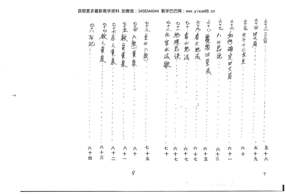 图片[5]-逍遥遁甲-逍遥学院家传杨公风水pdf 132页 手抄版 百度云下载-真传国学