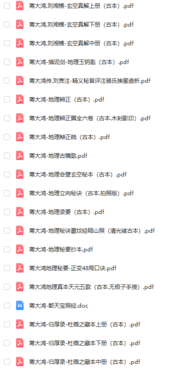 蒋大鸿著作42个电子书(古本) 百度网盘下载-真传国学