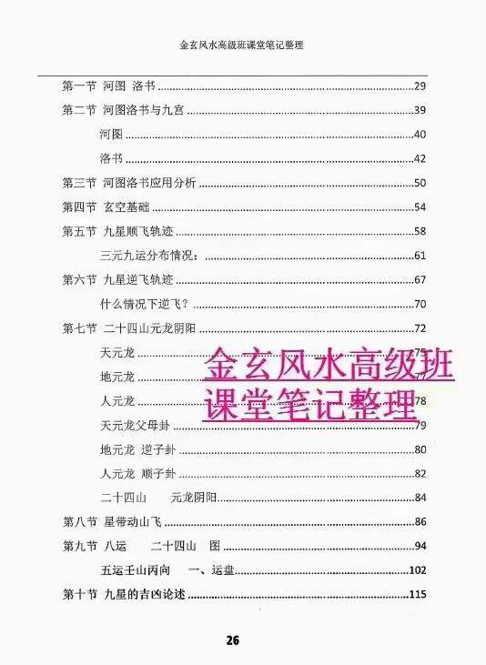图片[3]-宋国元金玄风水高级班课堂笔记 上下册-真传国学
