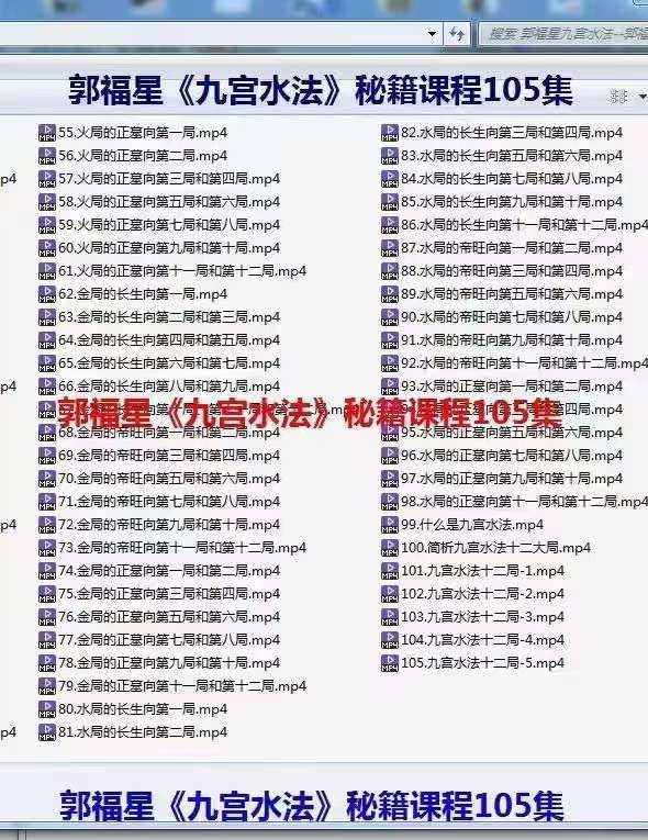 图片[5]-郭福星九宫水法 郭福星《九宫水法》秘籍课程105集-真传国学