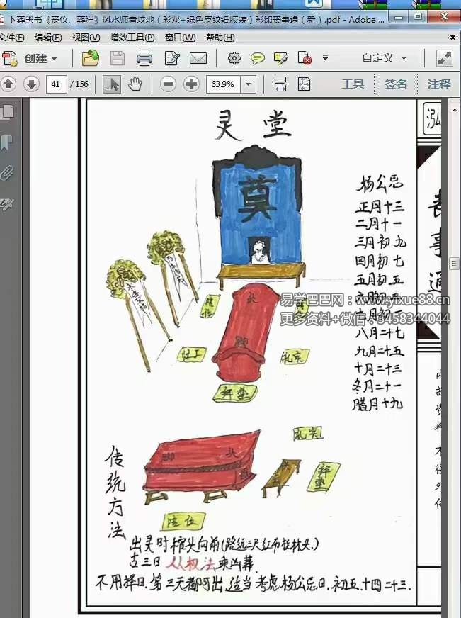 图片[6]-葬程丧仪 阴宅下葬时旺财法 生基造运法 下葬莹元黑书 彩色版-真传国学