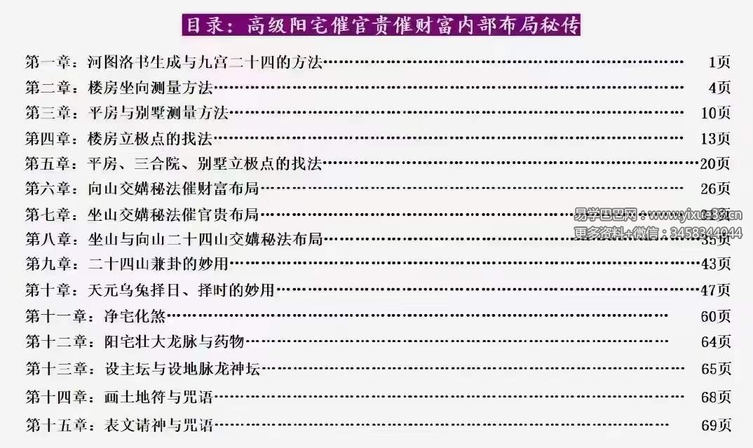 图片[3]-庄易 高级阳宅内局布局《阳宅风水催官催贵催财布局秘法》31集视频+彩色教材-真传国学