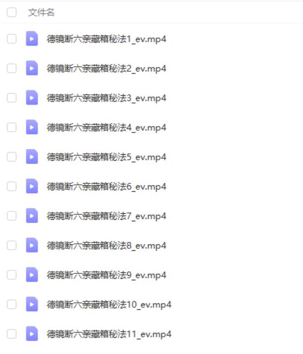 德镜老师断六亲藏箱秘法视频11集-真传国学