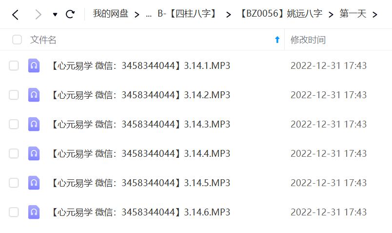 姚远八字课程，五天面授录音+加讲义-真传国学