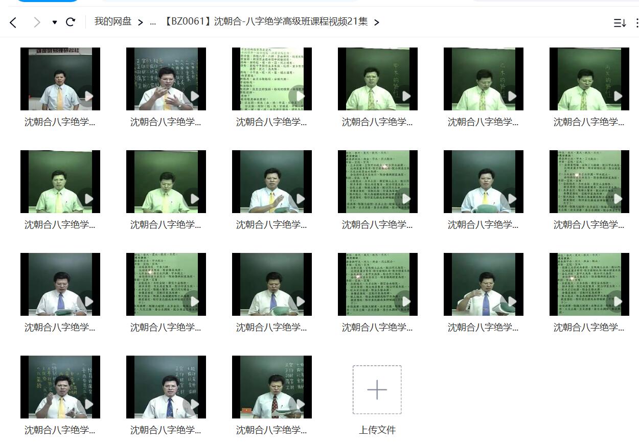 沈朝合 八字绝学高级班课程视频21集-真传国学