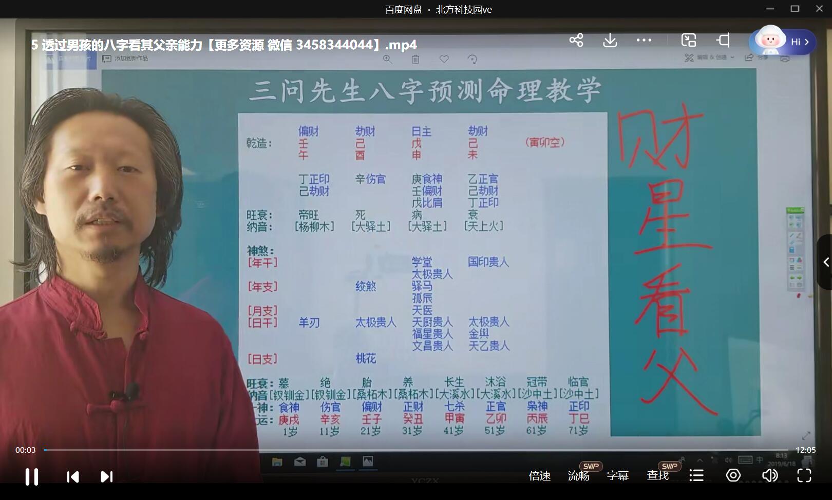 三问先生 10堂八字实例讲解视频(10集)-真传国学