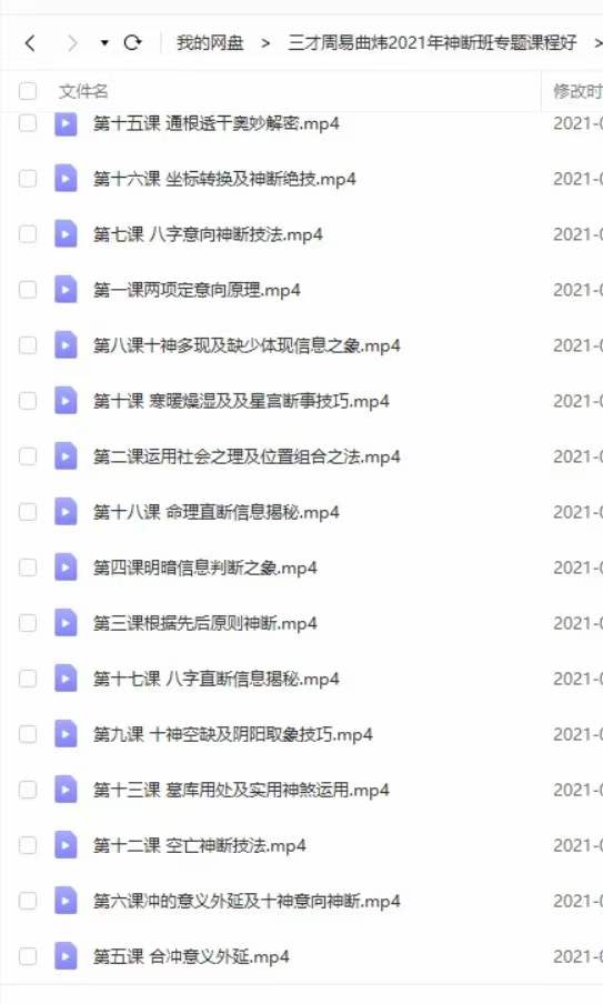 图片[4]-2021年曲炜四柱神断高级弟子班课程视频18集-真传国学