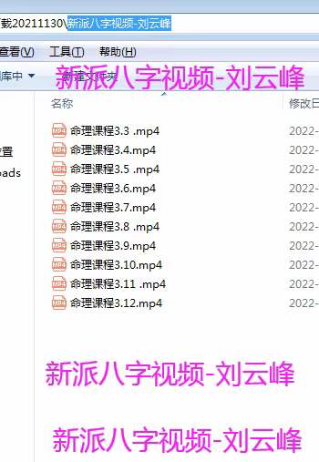 刘云峰 新派八字视频 10集-真传国学