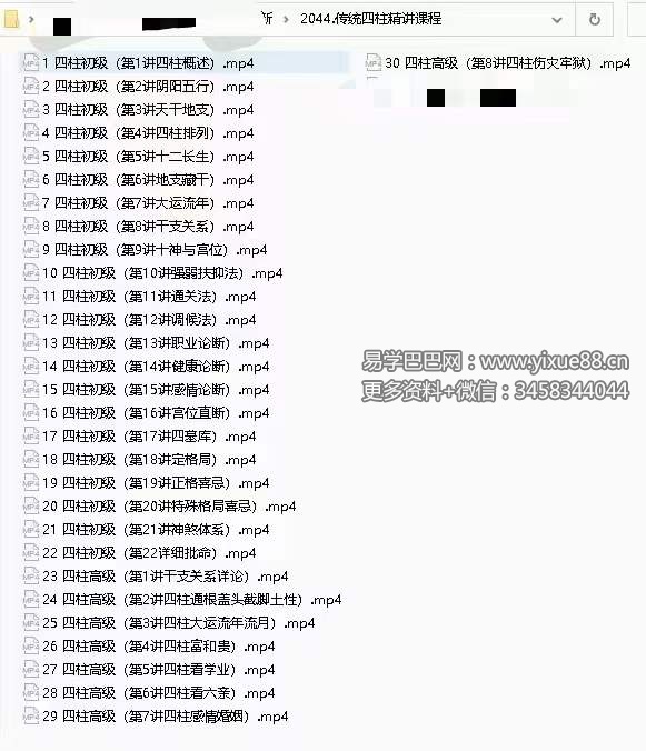 冯嘉茗四柱八字精讲31集-真传国学