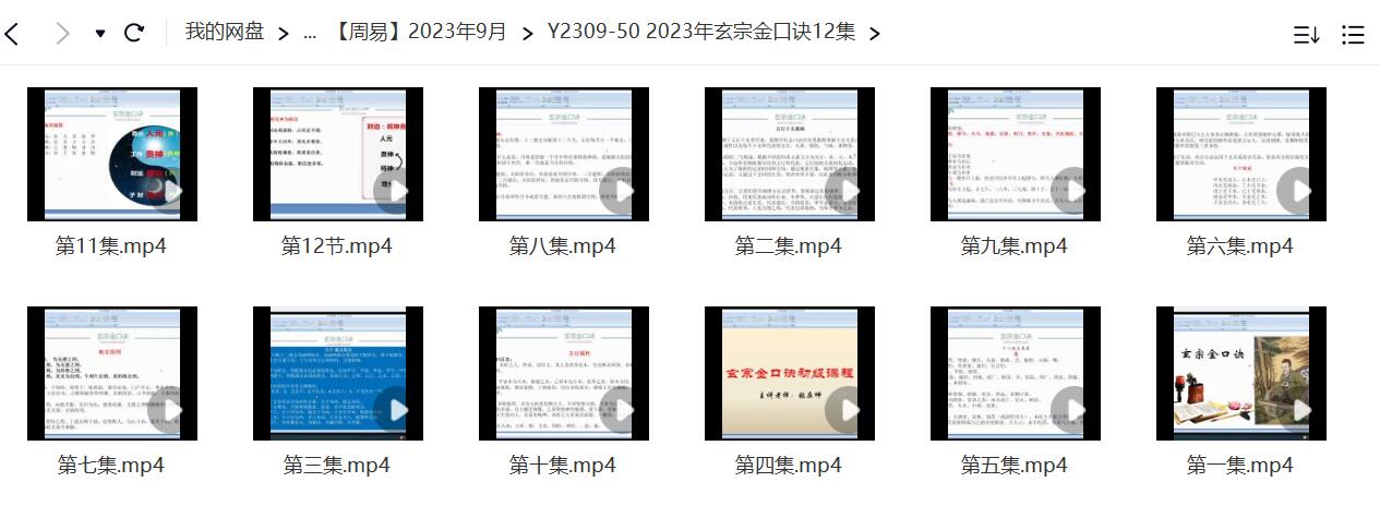 2023年玄宗金口诀12集-真传国学