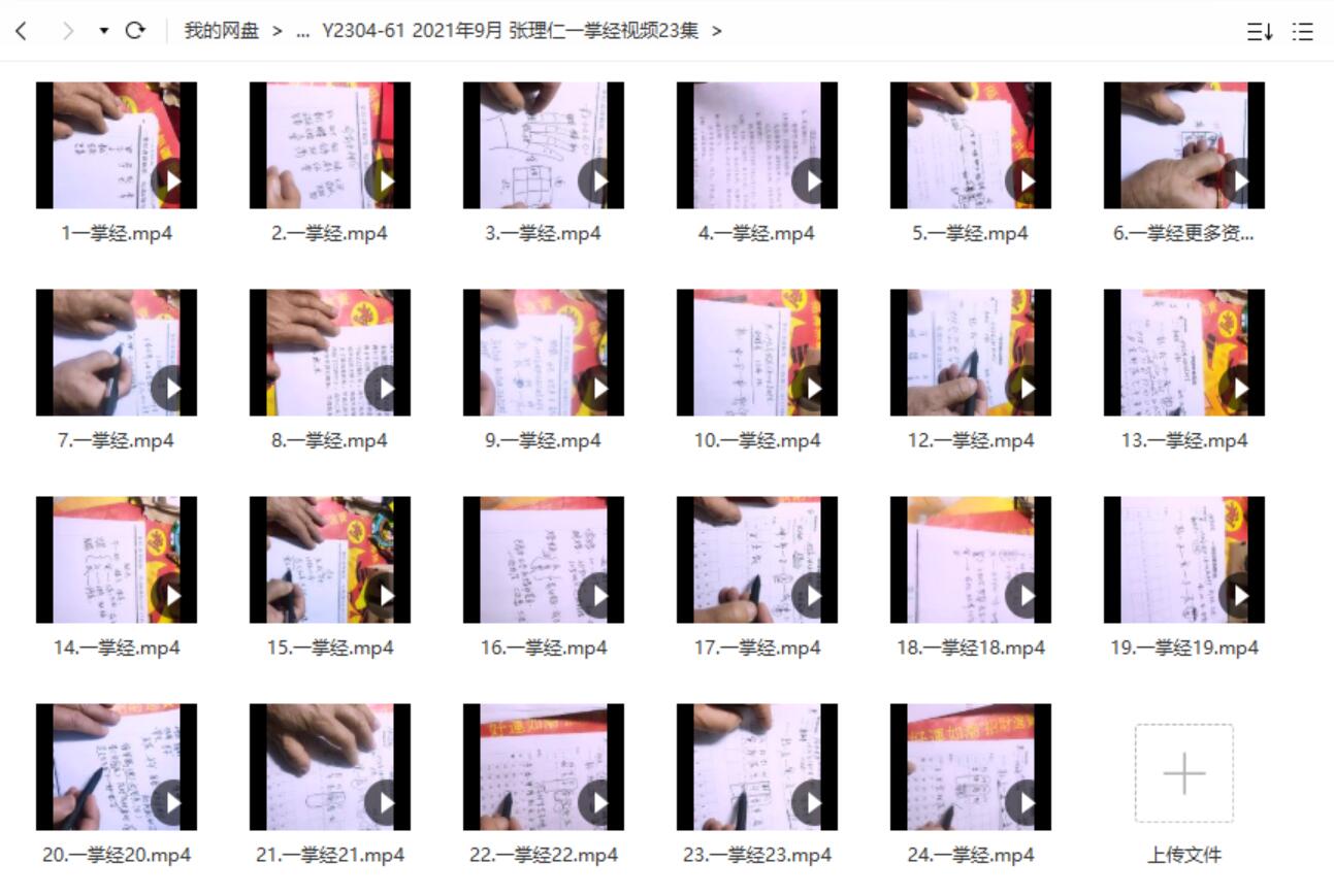 2021年9月 张理仁一掌经视频23集-真传国学