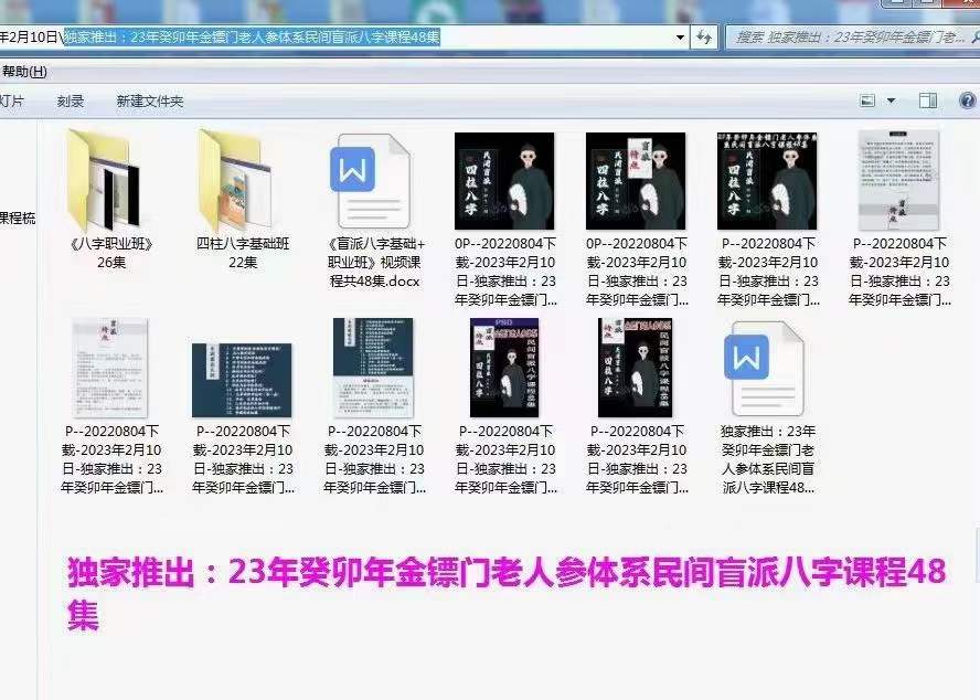 图片[5]-金‮门镖‬老人参体系 民间盲派八字课程48集-真传国学