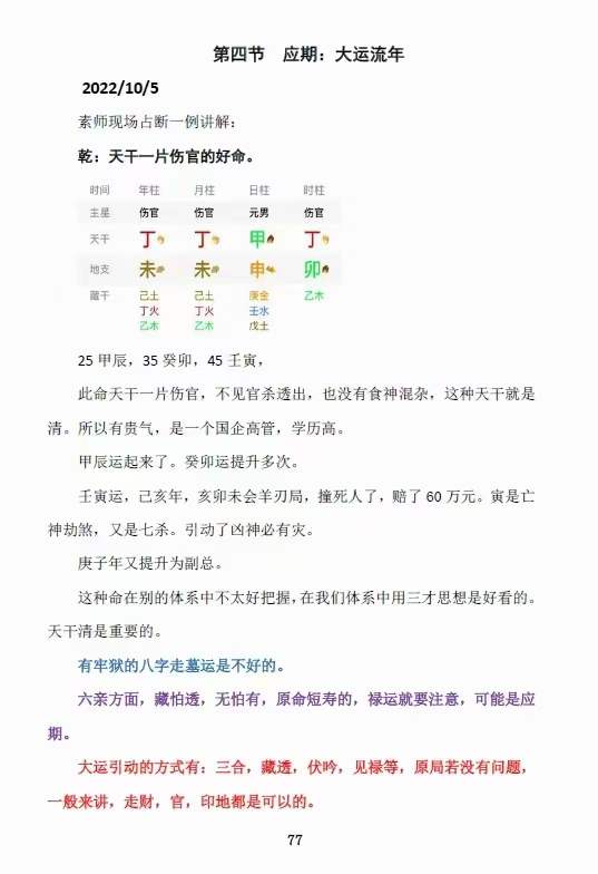 图片[5]-素水盲派壬‮年寅‬国庆杭州面授班《壬寅年格局大运流年班内部资料》-真传国学