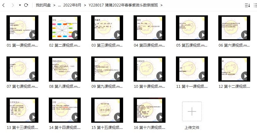猪猪2022年春季紫微斗数亲授班-真传国学