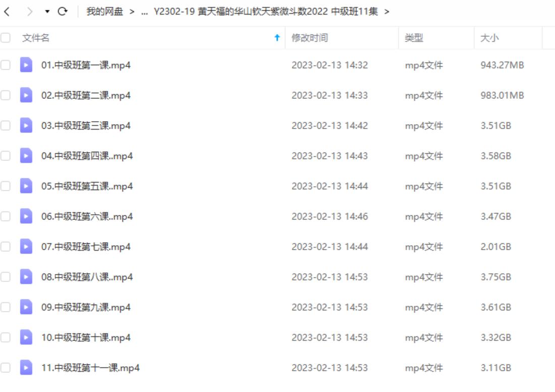 黄天福的华山钦天紫微斗数2022 中级班11集-真传国学