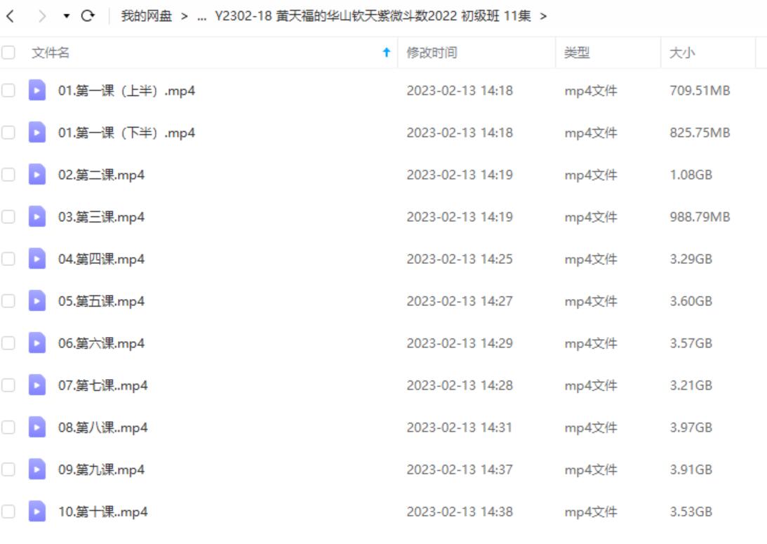 黄天福的华山钦天紫微斗数2022 初级班 11集-真传国学