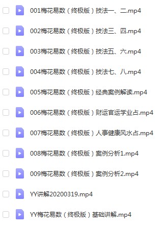 仙扑门-梅花易术（终极版） 梅花易数直播视频11集视频-真传国学