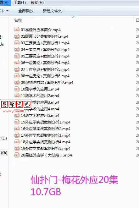 仙扑门2020年最新梅花外应视频20集含测字术应用讲解-真传国学