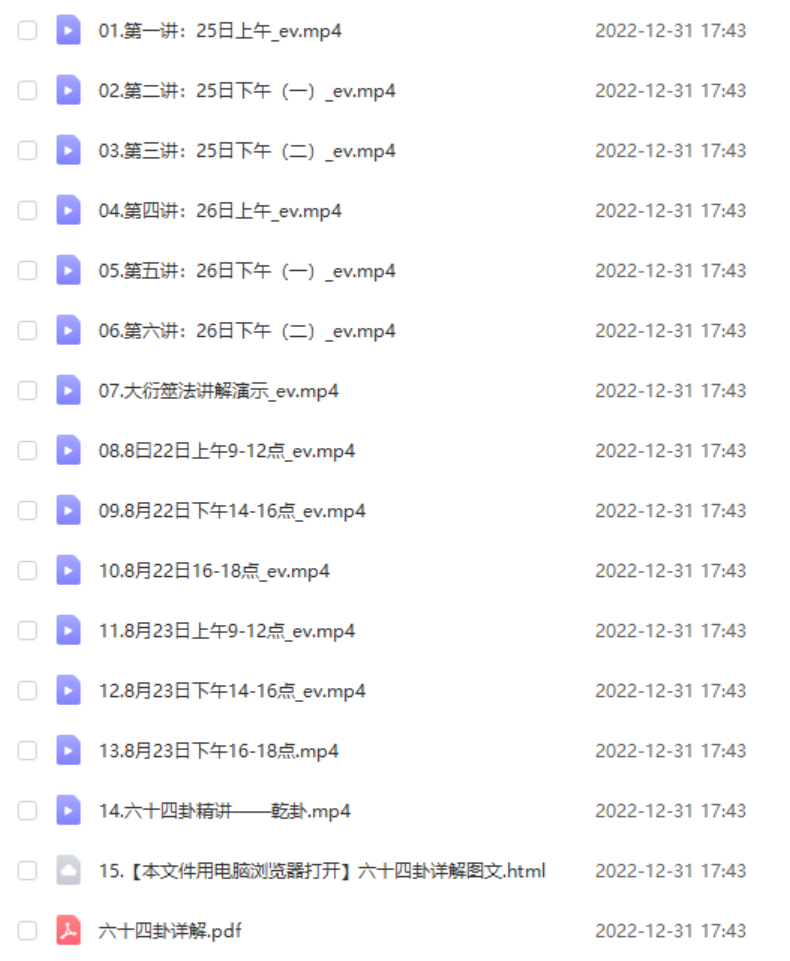彭心融 六十四卦详解视频14集-真传国学