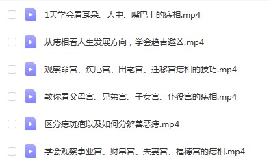 陈仲易-陈仲易痣相研习班从痣相看人生发展方向视频6集-真传国学