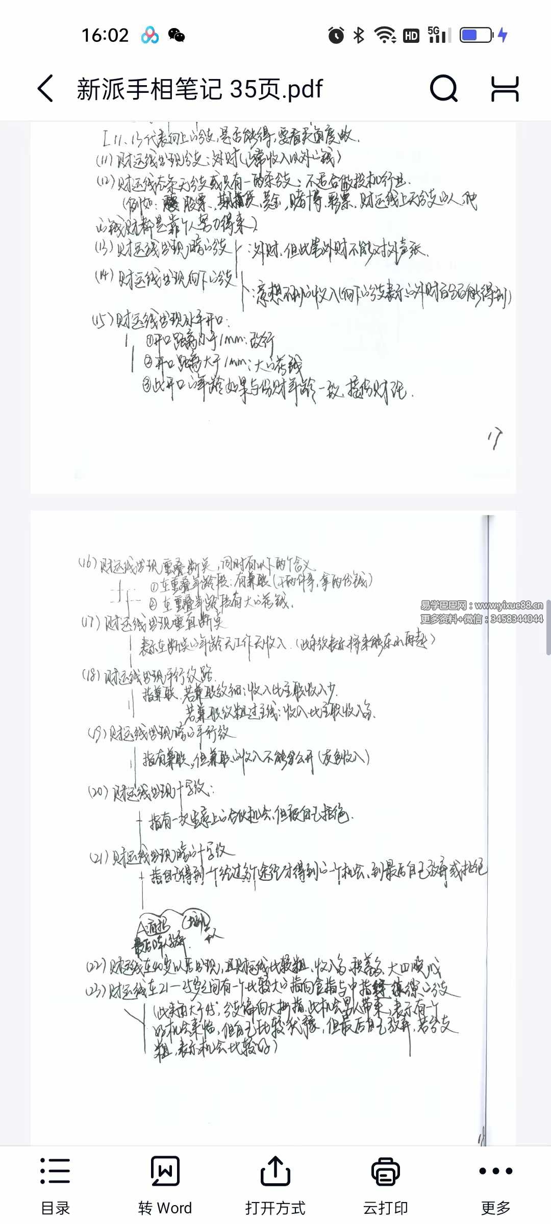 新派手相笔记 35页-真传国学