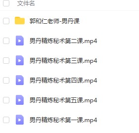 郭和仁男丹精炼秘术视频5集+5天直播课程录音-真传国学