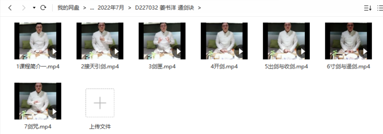 姜书洋遁剑诀视频7集 百度云下载！-真传国学