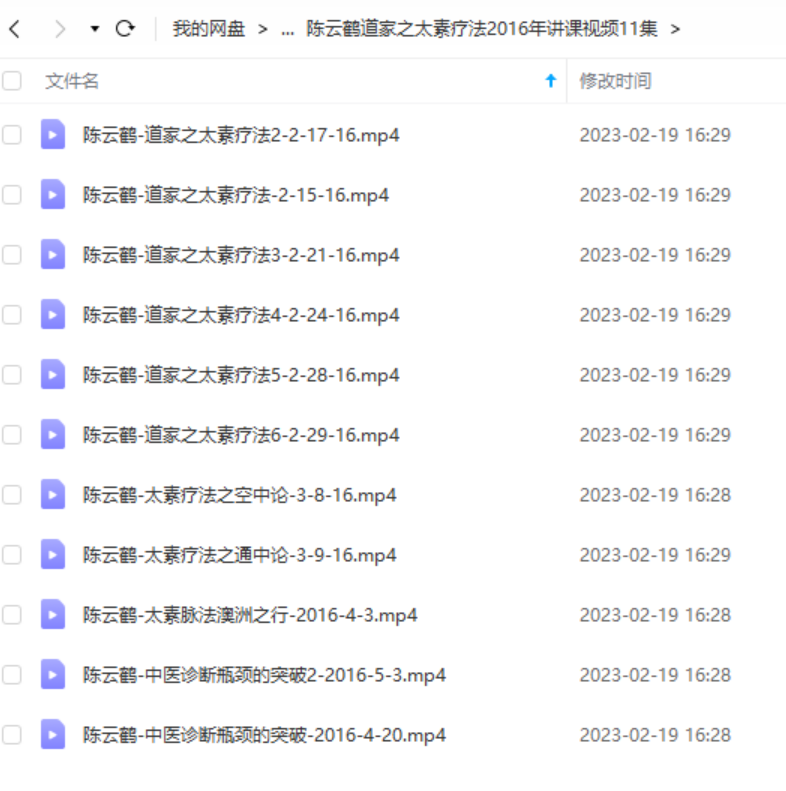 陈云鹤道长太素疗法2016讲课视频-真传国学