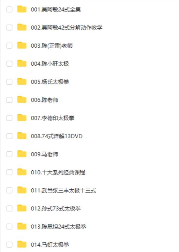 太极拳教程(16套 98G）-真传国学