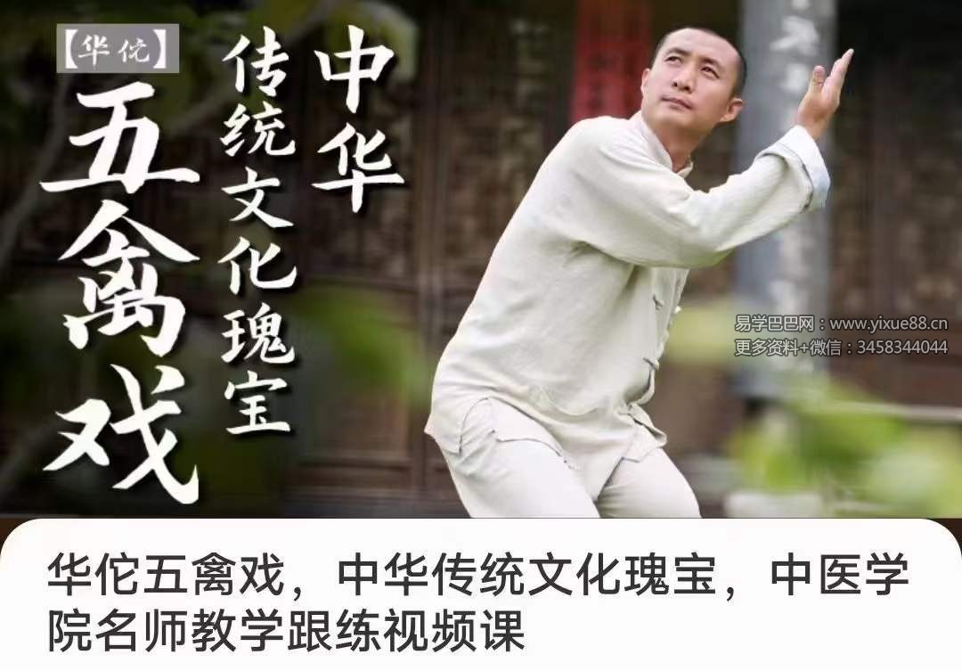 张志刚 华佗五禽戏 中医学院名师教学跟练视频课18集-真传国学