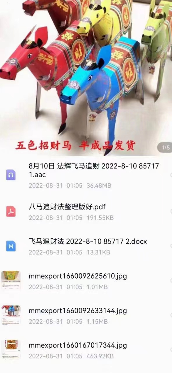 法辉老师飞马追财法也叫八马追财法 纸马火供法 录音+资料pdf 百度云下载！-真传国学