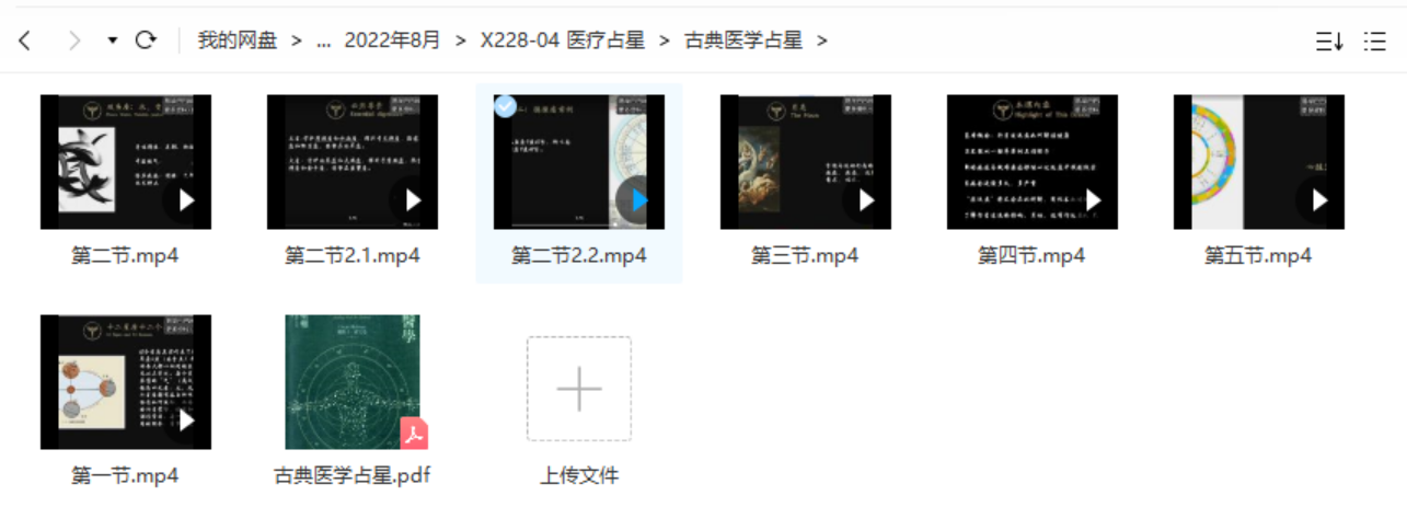 医疗占星合集-古典医疗占星+现代医疗占星视频两套+资料pdf-真传国学