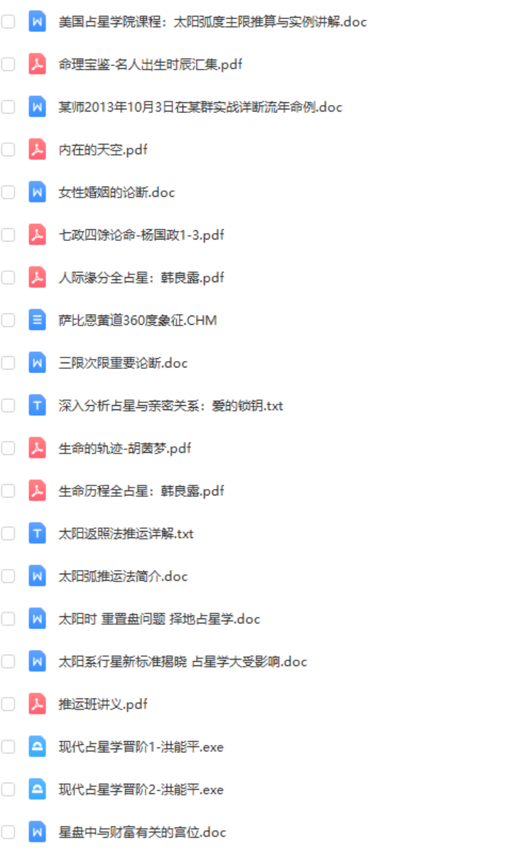 图片[3]-200本占星学习教程 占星入门课程爱情合盘星座案例预测教程 移动网盘下载-真传国学