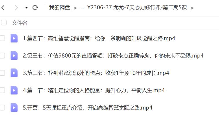 尤尤-7天心力修行课-第二期5课-真传国学