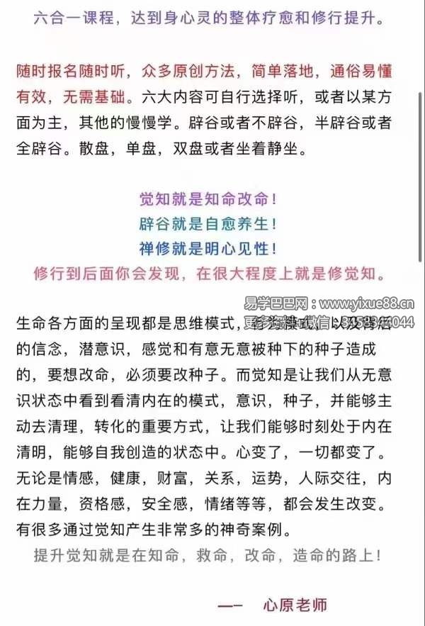 图片[3]-心原老师 速通脉轮，禅修打坐，觉知转运，高能辟谷，光之存有，高能提升（六合一）-真传国学