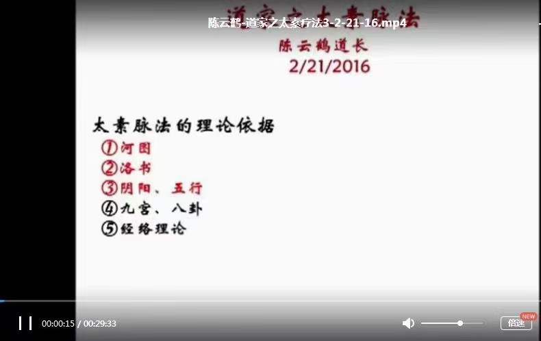 图片[6]-陈云鹤道家之太素疗法2016年讲课视频11集-真传国学