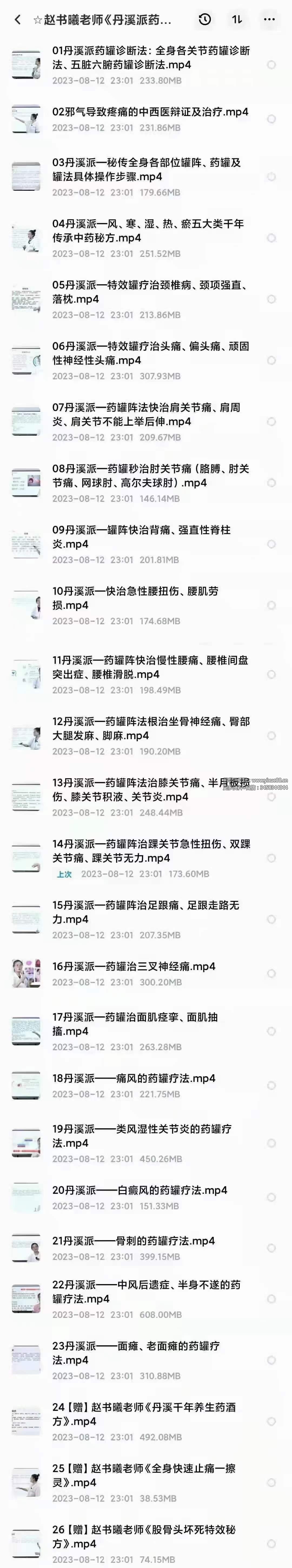 图片[2]-赵书曦老师《丹溪派药罐疗法》第1期-真传国学