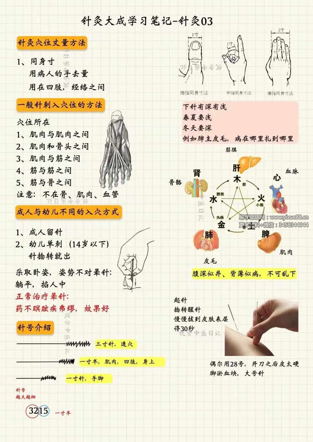 图片[2]-祝余《针灸大成图文笔记》68页 彩色版-真传国学